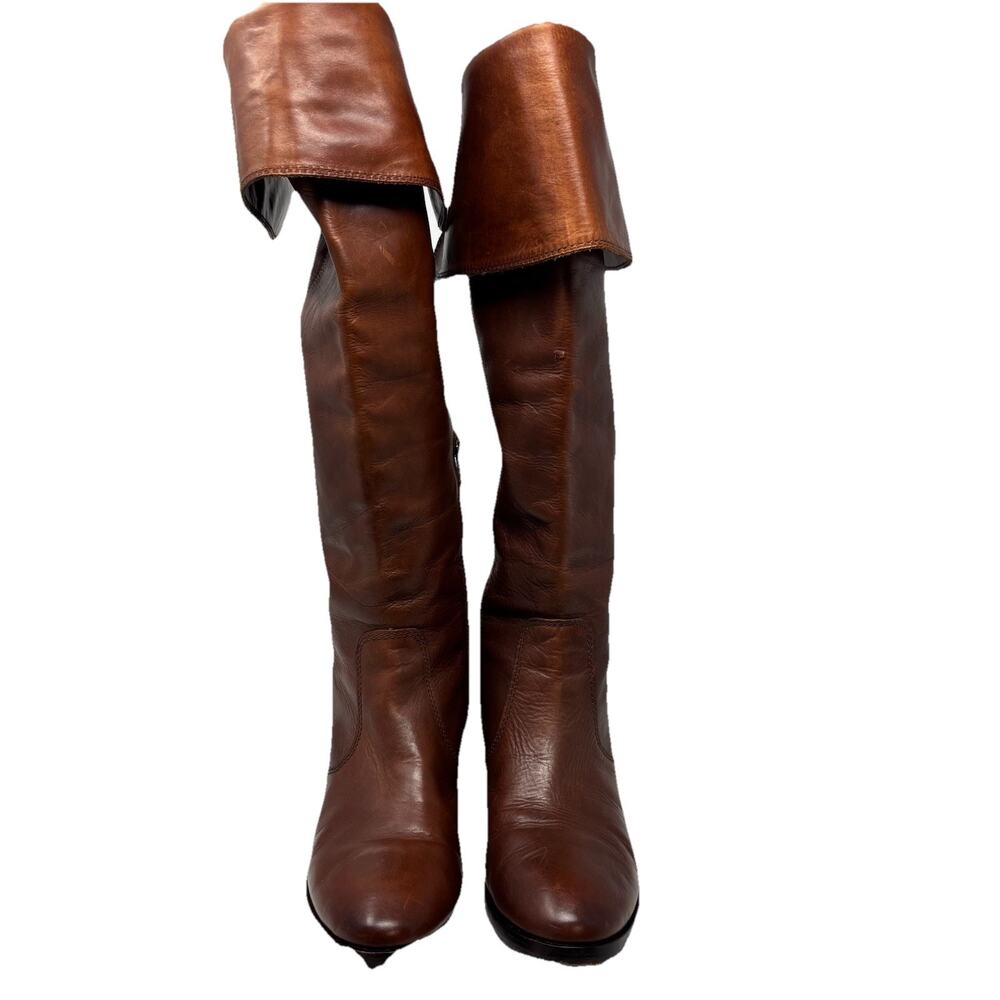 FRYE Clara Over The‎ Knee Tall Leather Boot Women’s Size 8.5 MSRP $398